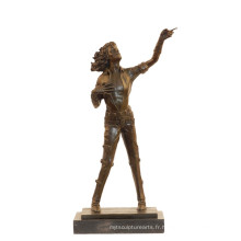 Musique Bronze Sculpture Pop Star Michael Jackson Déco En Laiton Statue Tpy-852